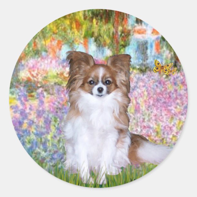 Garden - Papillon 6 Classic Round Sticker (Front)