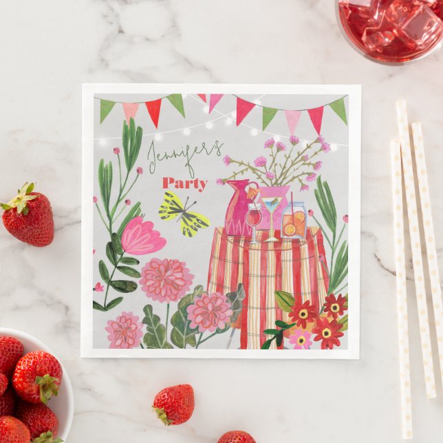 Garden Party Birthday  Napkin (Insitu)
