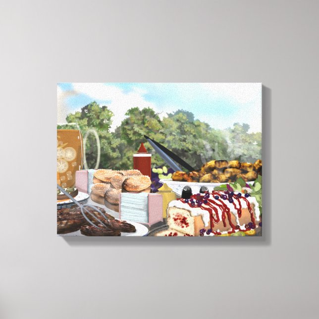 Garden Party Brunch Canvas Print (Front)