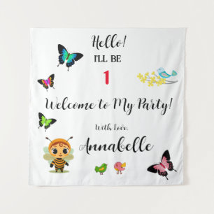 Garden Party Children Celebration Tapestry