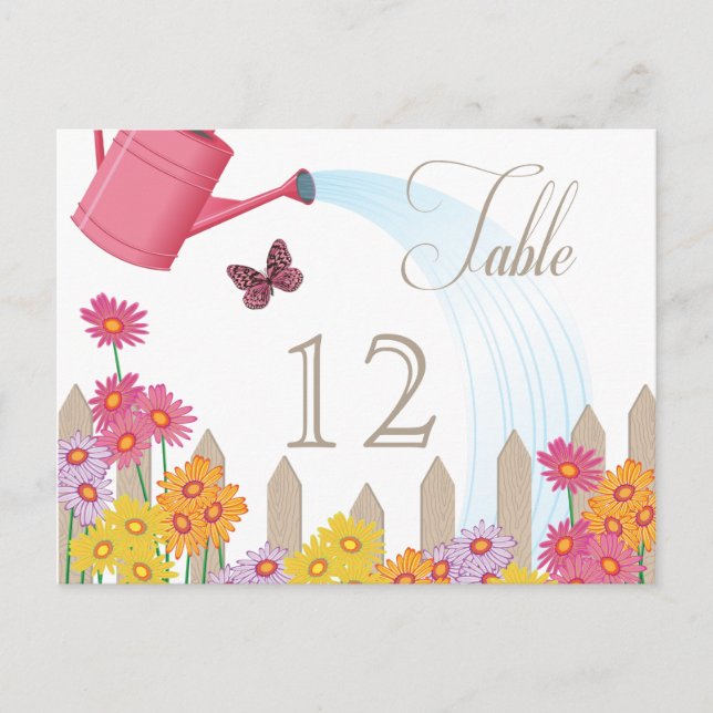 Garden Party Collection Table Card (Front)