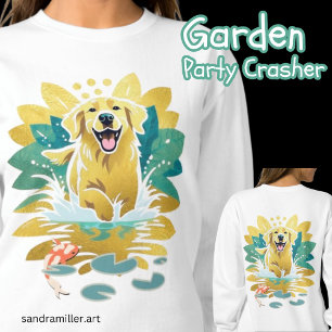 GARDEN PARTY CRASHER Golden Retriever shirts
