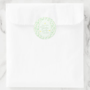 Garden Party Gender Neutral Baby Shower Classic Round Sticker