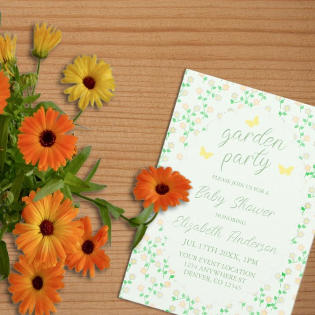 Garden Party Gender Neutral Baby Shower Invitation (Creator Uploaded)