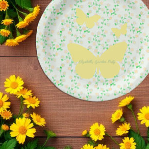 Garden Party Gender Neutral Baby Shower Paper Plate