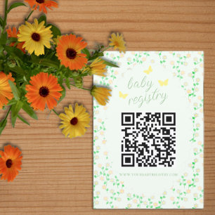 Garden Party Gender Neutral Baby Shower Registry Enclosure Card