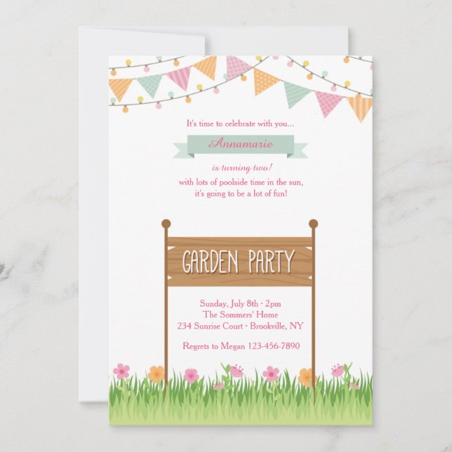 Garden Party Invitation (Front)