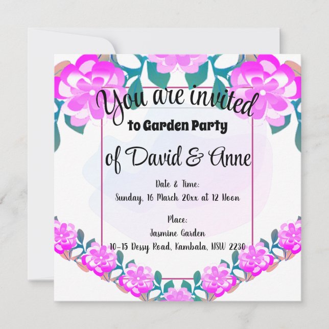 Garden Party Invitation (Front)