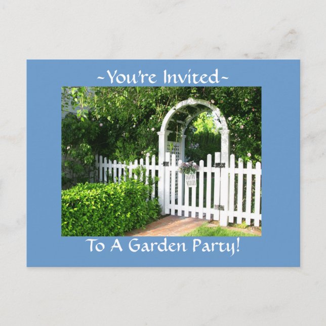 Garden Party Invitation Postcards (Front)