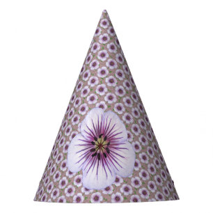 Garden Party Purple Flower on any Colour Party Hat