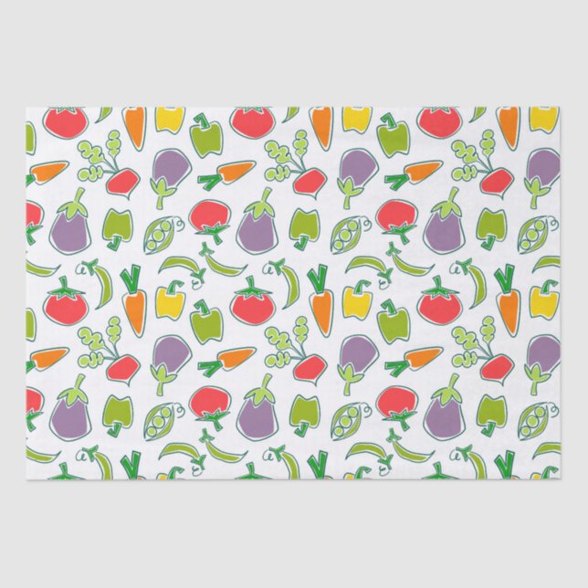 Garden Party Veggies Tissue Paper (Front)