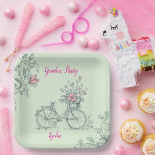 Garden Party Whimsical Floral  Paper Plate