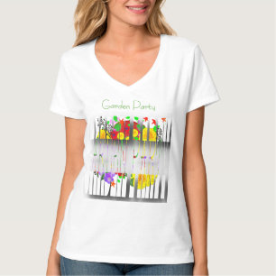Garden Party White Women T-Shirt