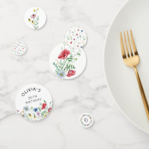 Garden Party Wildflowers Birthday Confetti