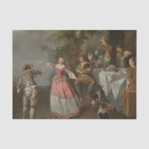Garden Party with a Dancing Couple by Lancret Tissue Paper