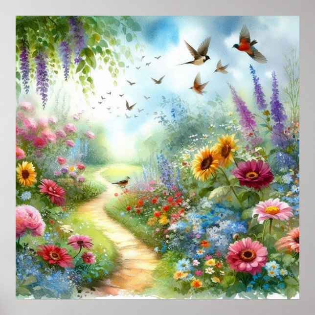 Garden Path Landscape 2 Poster (Front)