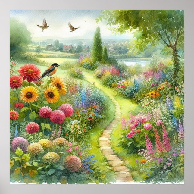 Garden Path Landscape 3 Poster (Front)