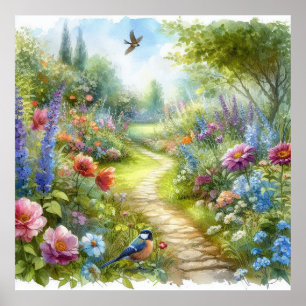 Garden Path Landscape 4 Poster