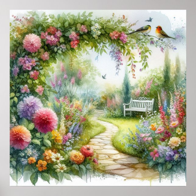 Garden Path Landscape 6 Poster (Front)