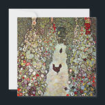 Garden Path w Chickens, Gustav Klimt, Art Nouveau<br><div class="desc">Garden Path with Chickens (1916) by Gustav Klimt is a vintage Victorian Era Symbolism fine art painting. A nature scene with chickens in the backyard flower garden on a farm. About the artist: Gustav Klimt (1862-1918) was an Austrian Symbolist painter and one of the most prominent members of the Vienna...</div>