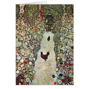 Garden Path with Chickens by Gustav Klimt