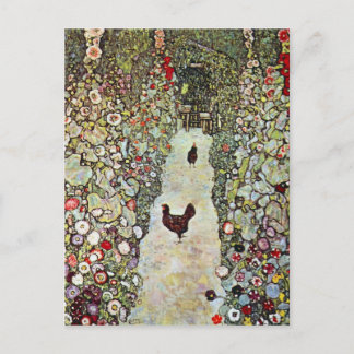 Garden Path with Chickens by Gustav Klimt Postcard