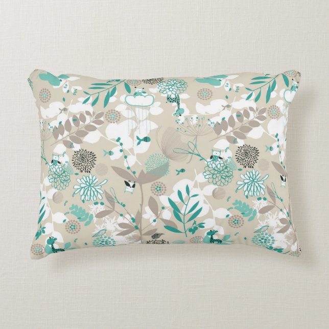 Garden Pattern Decorative Cushion (Front)