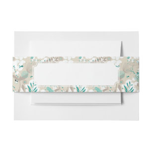 Garden Pattern Invitation Belly Band