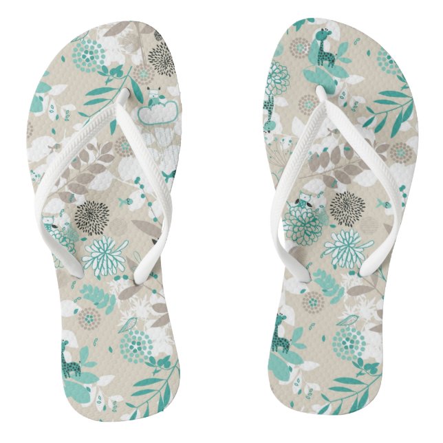 Garden Pattern Jandals (Footbed)