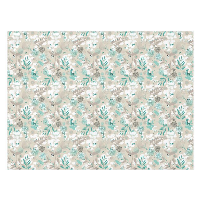 Garden Pattern Tablecloth (Front (Horizontal))
