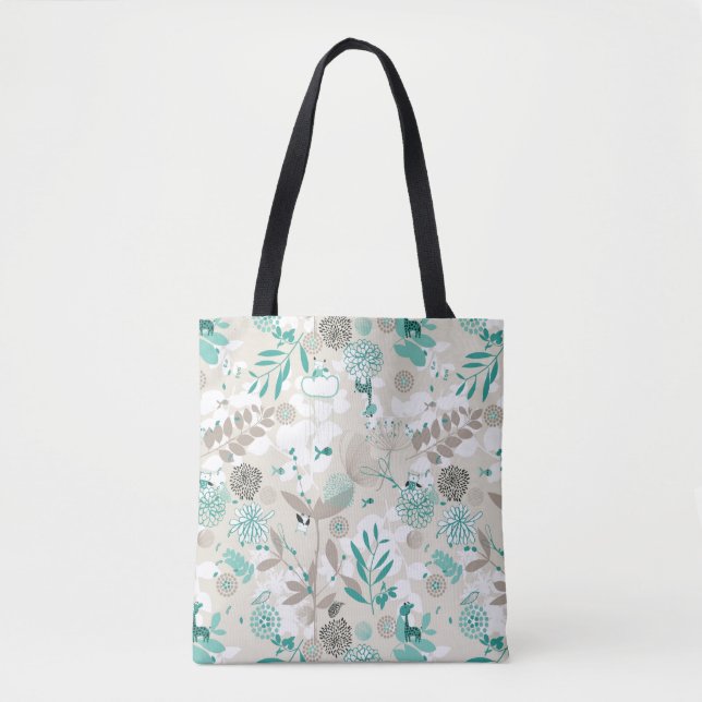 Garden Pattern Tote Bag (Front)