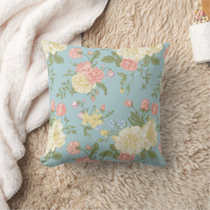 Garden Peony Floral Pattern Cushion