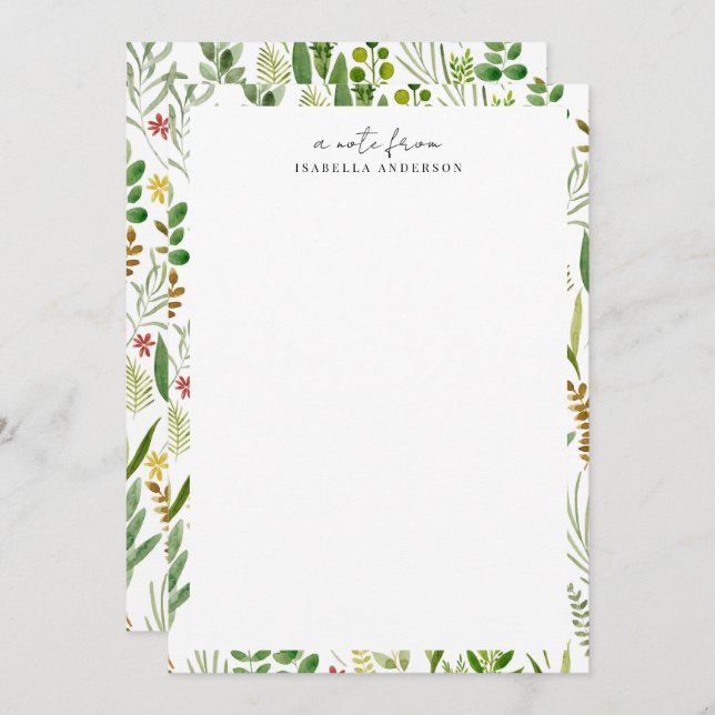 Garden Personalised Card (Front/Back)