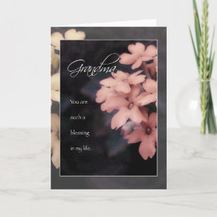 Garden Phlox Flower Birthday Card for Grandma