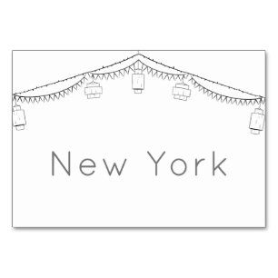 Garden Picnic Minimalist Black and White Wedding Table Number