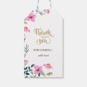 Garden Pink Flowers Gift Tags