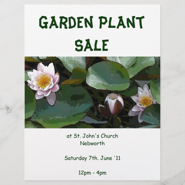 Garden Plant Sale Flyer (Front)