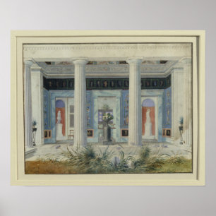 Garden portico, c.1834 poster