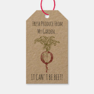 "Garden Produce Beet Pun Custom Gift Tags