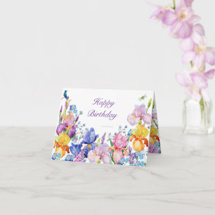 Garden Purple Flower bloom Card