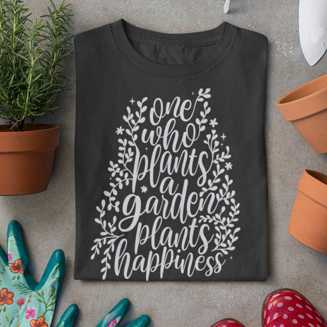 Garden Quote Hand Lettered Doodles T-Shirt (Creator Uploaded)