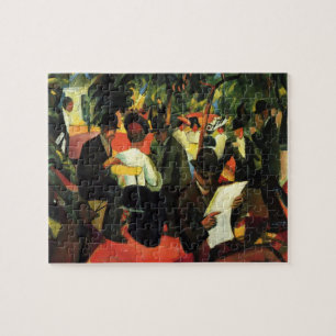 Garden Restaurant by August Macke, Vintage Art Jigsaw Puzzle