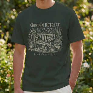 Garden Retreat – Vintage Botanical Gardening T-Shirt