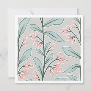 Garden Reverie Soft Sage Blush Florals Botanical Card