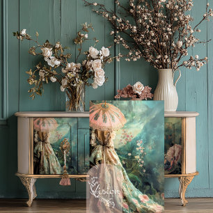 Garden Romance Elegant Portrait Art Tissue Paper