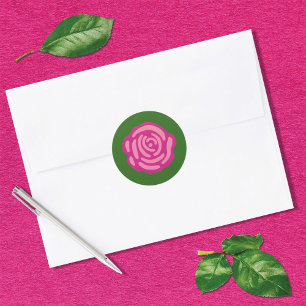 Garden Rose Classic Round Sticker