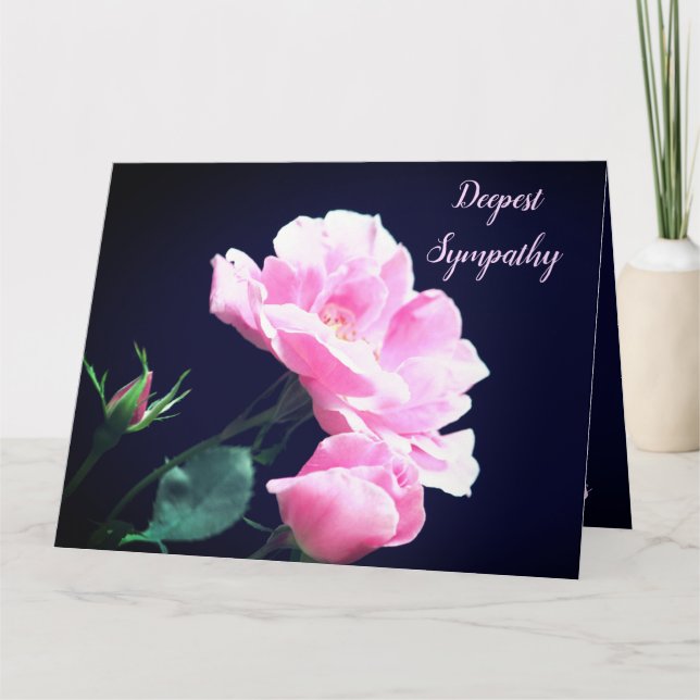Garden Rose Sympathy Card (Front)