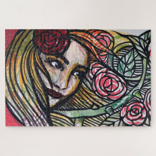 Garden Roses Goddess Rose Gardens Jigsaw Puzzle