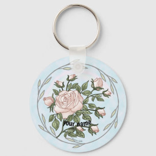 Garden roses  key ring