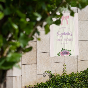 Garden Roses Pink Baby Shower Poster